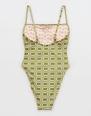 High Cut Scoop One Piece Swimsuit