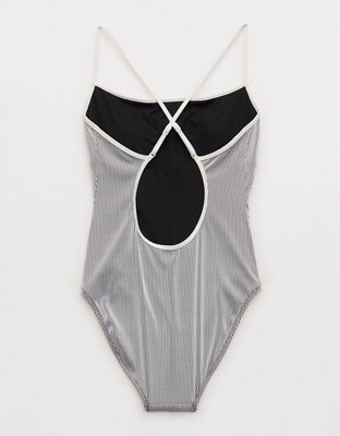 Aerie Ribbed Scoop One Piece Swimsuit