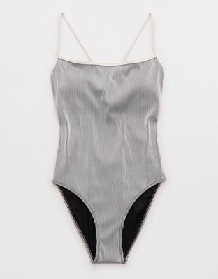 Aerie Ribbed Scoop One Piece Swimsuit | Aerie