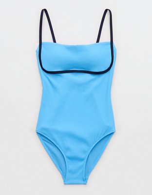 Aerie Binding Full Coverage Ribbed One Piece Swimsuit