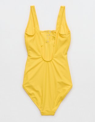 Aerie Henley Full Coverage One Piece Swimsuit