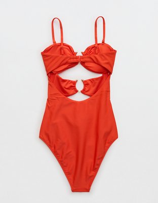 Aerie Horseshoe Ring Cut Out One Piece Swimsuit