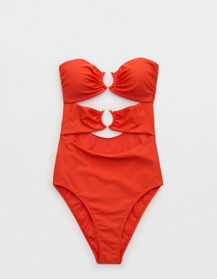 Aerie Horseshoe Ring Cut Out One Piece Swimsuit