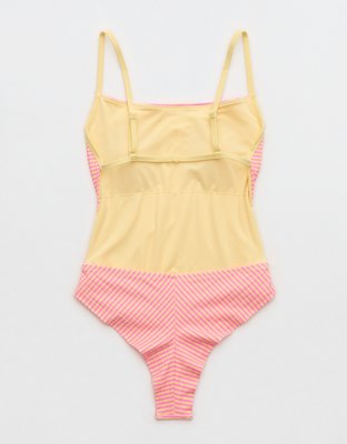 Aerie Happy Cheeks Ribbed One Piece Swimsuit