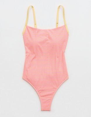 Aerie Happy Cheeks Ribbed One Piece Swimsuit