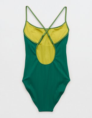 Aerie Scoop Ribbed Full Coverage One Piece Swimsuit