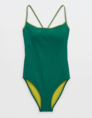 Aerie Scoop Ribbed Full Coverage One Piece Swimsuit