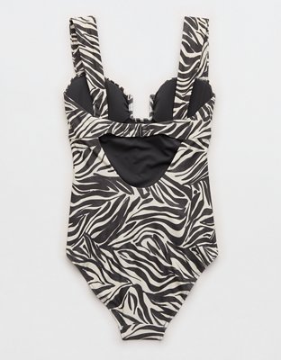Aerie Bandeau Full Coverage One Piece Swimsuit