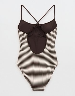 Aerie Ribbed Scoop Binding Full Coverage One Piece Swimsuit