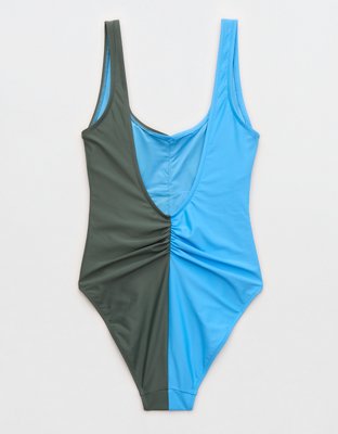 Aerie Ruched Full Coverage One Piece Swimsuit