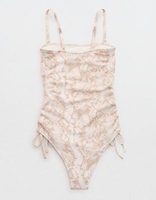 Aerie Pique Full Coverage One Piece Swimsuit