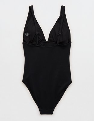 Aerie Pique Full Coverage One Piece Swimsuit