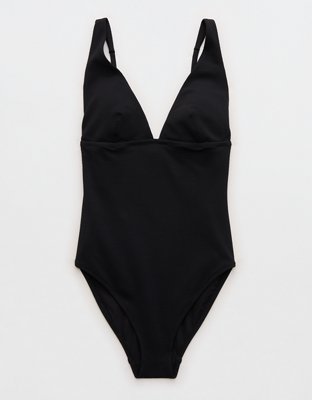 Aerie Pique Full Coverage One Piece Swimsuit