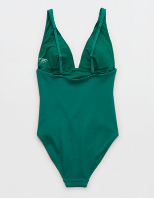 Aerie Pique Full Coverage One Piece Swimsuit