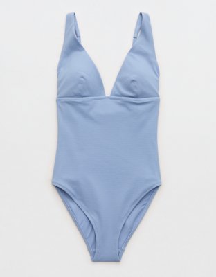Aerie Pique Full Coverage One Piece Swimsuit