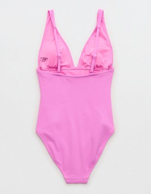 Aerie Pique Full Coverage One Piece Swimsuit