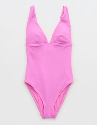 Aerie Pique Full Coverage One Piece Swimsuit