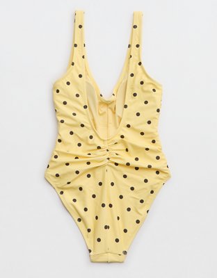 Aerie Ruched Full Coverage One Piece Swimsuit