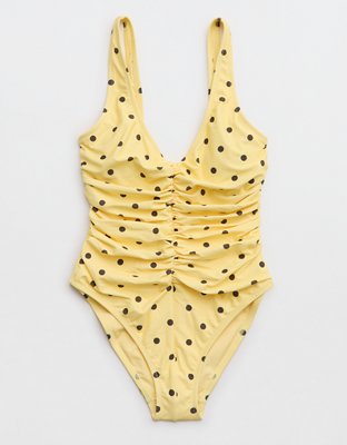 Aerie Ruched Full Coverage One Piece Swimsuit