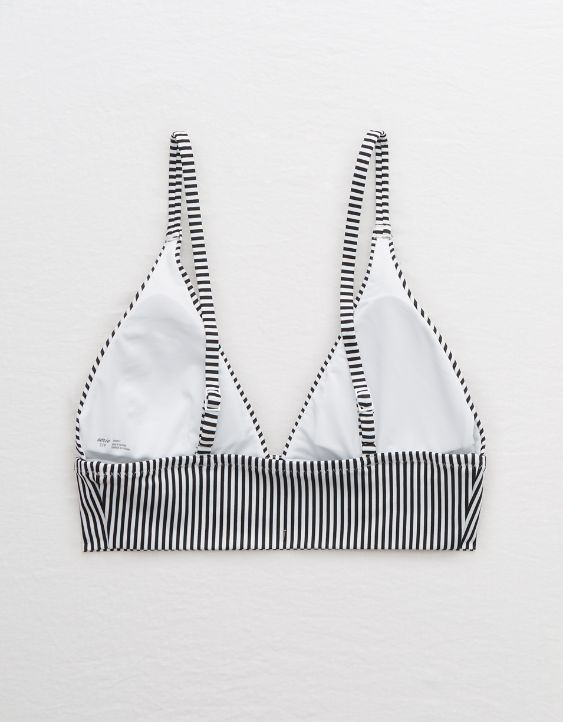 Aerie Printed Longline Triangle Bikini Top