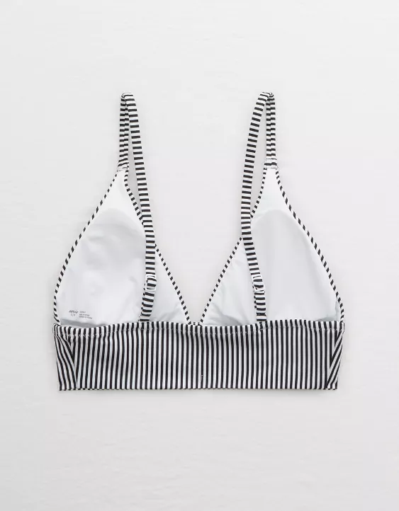 Aerie Printed Longline Triangle Bikini Top