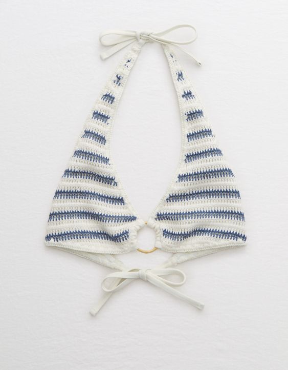 Aerie Crochet Halter Bikini Top