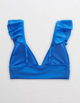 Aerie Ruffle Longline Bikini Top