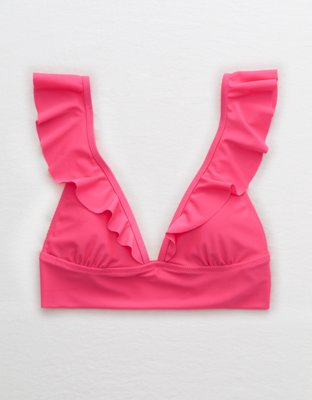 Aerie Ruffle Longline Bikini Top