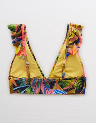 Aerie Ruffle Longline Bikini Top