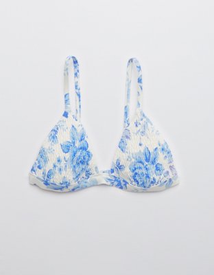 Aerie Smocked Triangle Bikini Top