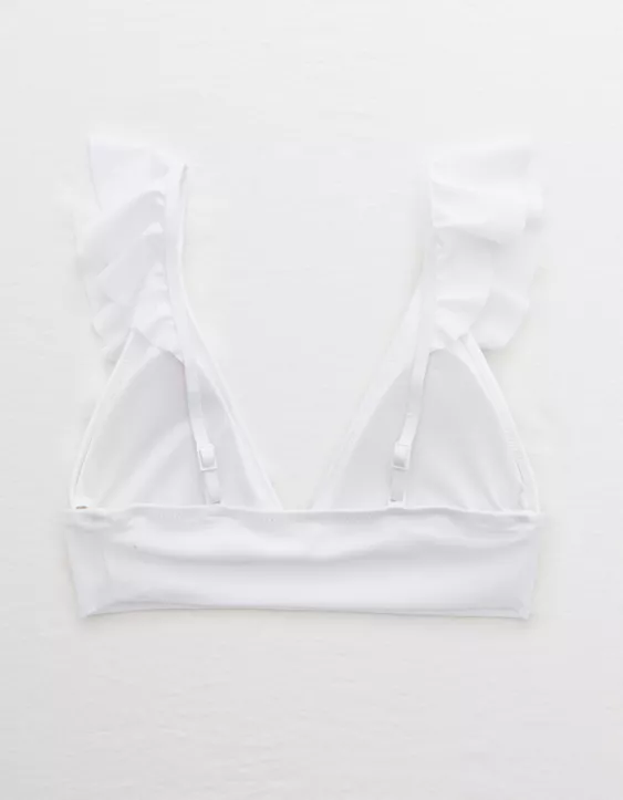 Aerie Ruffle Longline Bikini Top