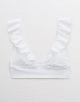 Aerie Ruffle Longline Bikini Top