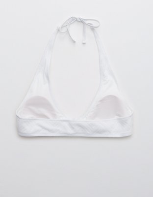 Aerie Jacquard Halter Tie Bikini Top