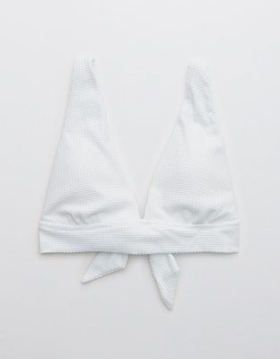 Aerie Waffle Tie Longline Triangle Bikini Top