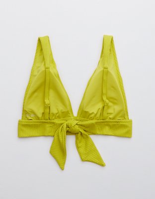 Aerie Waffle Tie Longline Triangle Bikini Top
