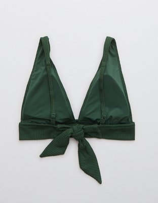 Aerie Waffle Tie Longline Triangle Bikini Top