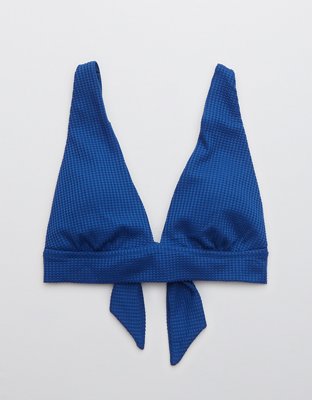 Aerie Waffle Tie Longline Triangle Bikini Top