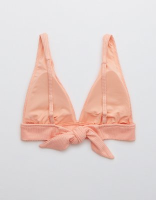 Верх бикини Longline, треугольные чашки, вафельная ткань — Aerie — фото 4