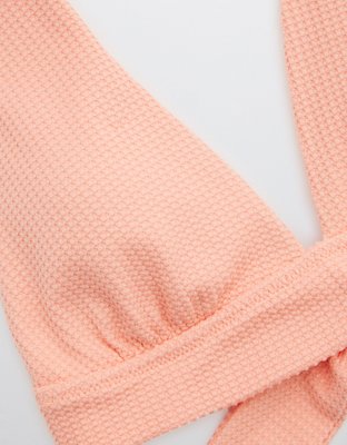 Aerie Waffle Tie Longline Triangle Bikini Top