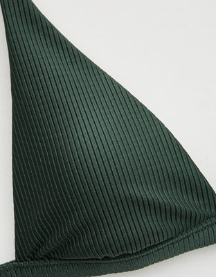 Aerie Ribbed Shine Plunge Bikini Top