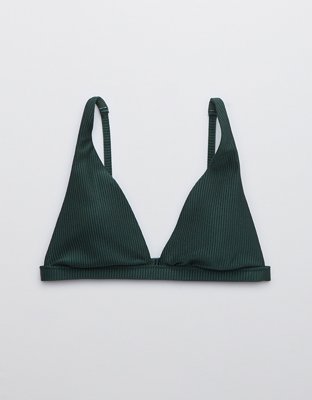 Aerie Ribbed Shine Plunge Bikini Top