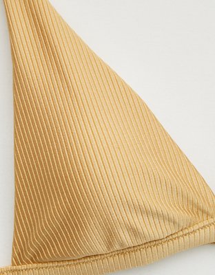 Aerie Ribbed Shine Plunge Bikini Top