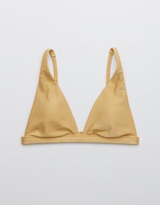 Aerie Ribbed Shine Plunge Bikini Top