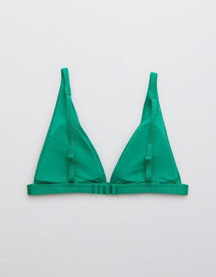 Aerie Ribbed Shine Plunge Bikini Top