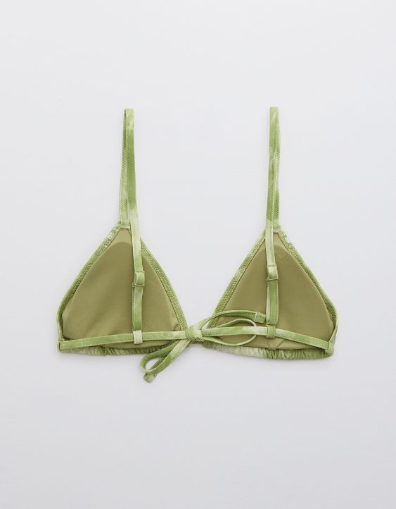 Aerie Embroidered Triangle Bikini Top