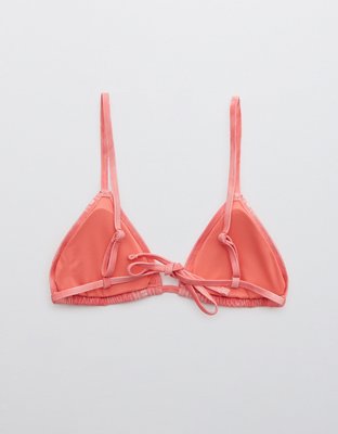 Aerie Embroidered Triangle Bikini Top