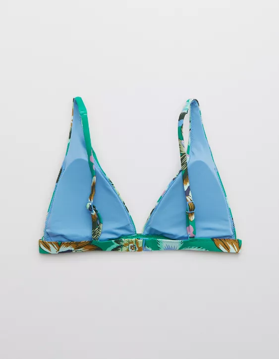 Aerie Printed Plunge Bikini Top