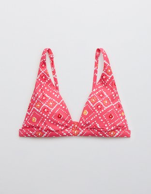 Aerie Printed Plunge Bikini Top