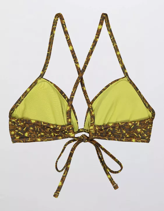 Aerie Pleated Triangle Bikini Top