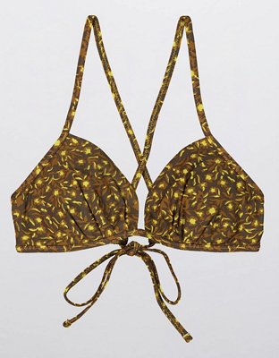 Aerie Pleated Triangle Bikini Top